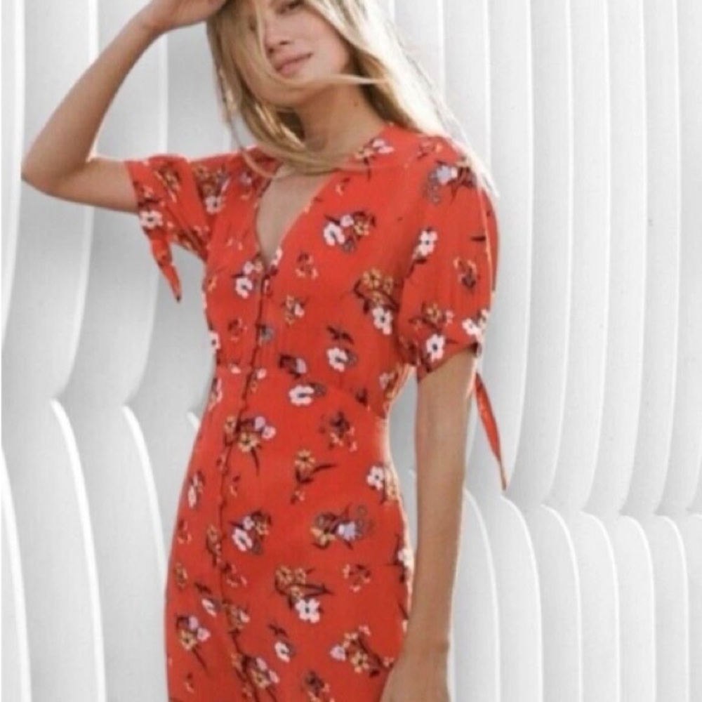Anthropologie Maeve Floral Midi Dress